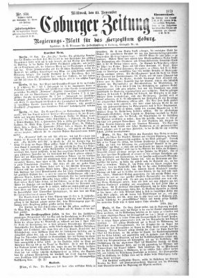 Coburger Zeitung Mittwoch 19. November 1879