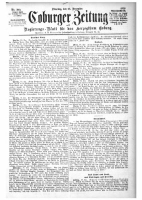 Coburger Zeitung Dienstag 23. Dezember 1879