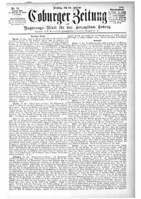 Coburger Zeitung Freitag 30. Januar 1880