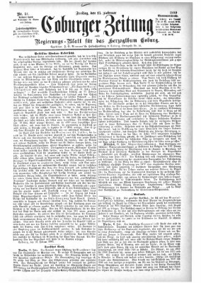 Coburger Zeitung Freitag 13. Februar 1880