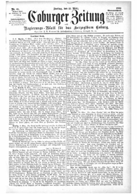 Coburger Zeitung Freitag 12. März 1880