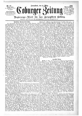 Coburger Zeitung Samstag 13. März 1880