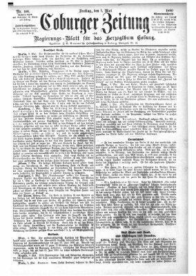 Coburger Zeitung Freitag 7. Mai 1880