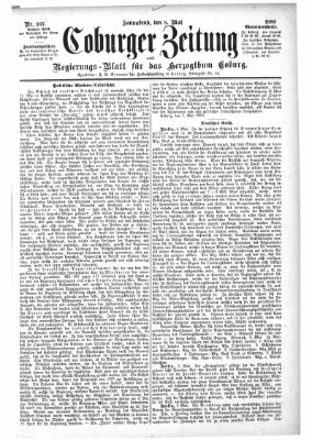 Coburger Zeitung Samstag 8. Mai 1880