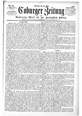 Coburger Zeitung Montag 10. Mai 1880