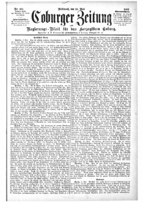 Coburger Zeitung Mittwoch 12. Mai 1880