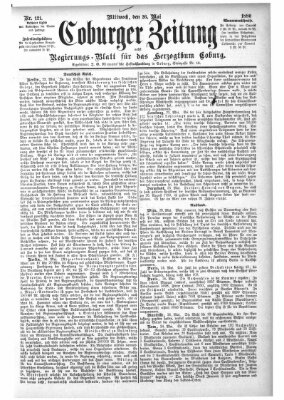 Coburger Zeitung Mittwoch 26. Mai 1880