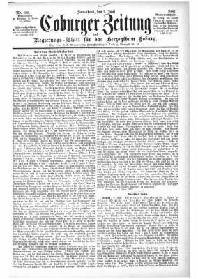 Coburger Zeitung Samstag 5. Juni 1880