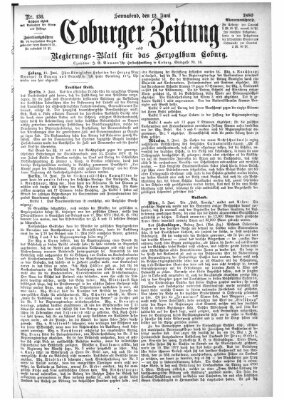 Coburger Zeitung Samstag 12. Juni 1880