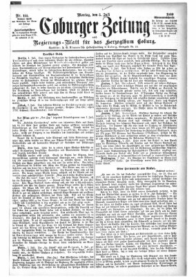 Coburger Zeitung Montag 5. Juli 1880