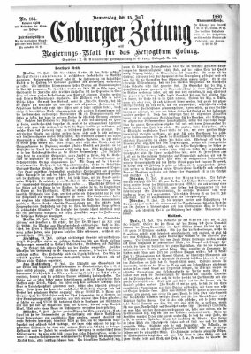 Coburger Zeitung Donnerstag 15. Juli 1880