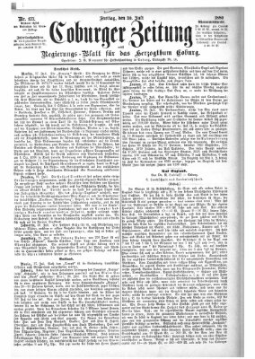 Coburger Zeitung Freitag 30. Juli 1880