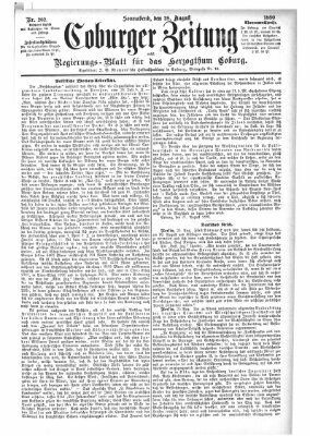 Coburger Zeitung Samstag 28. August 1880