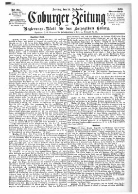 Coburger Zeitung Freitag 24. September 1880