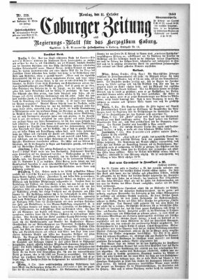 Coburger Zeitung Montag 11. Oktober 1880