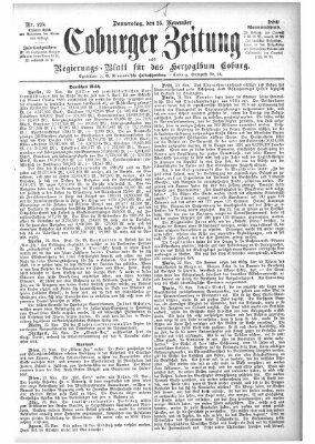 Coburger Zeitung Donnerstag 25. November 1880