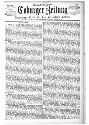 Coburger Zeitung Dienstag 21. Dezember 1880