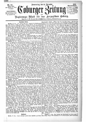 Coburger Zeitung Donnerstag 23. Dezember 1880