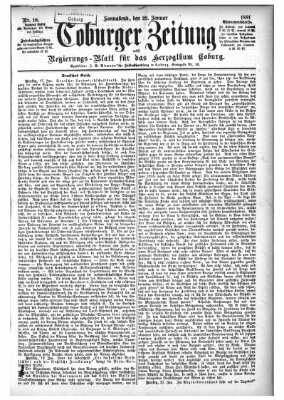 Coburger Zeitung Samstag 22. Januar 1881