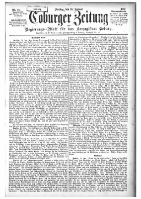 Coburger Zeitung Freitag 28. Januar 1881