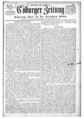 Coburger Zeitung Samstag 29. Januar 1881