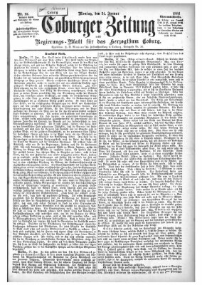 Coburger Zeitung Monday 31. January 1881