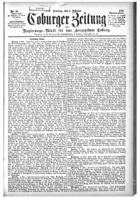 Coburger Zeitung Dienstag 8. Februar 1881