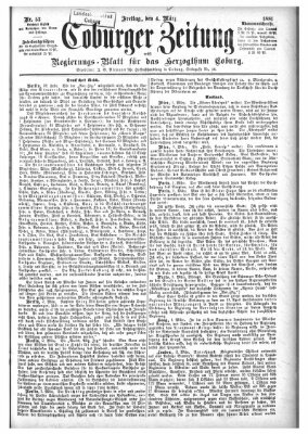 Coburger Zeitung Freitag 4. März 1881