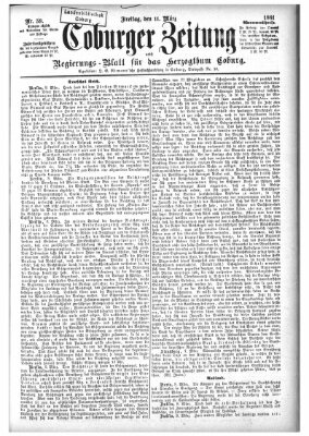 Coburger Zeitung Freitag 11. März 1881