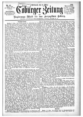 Coburger Zeitung Mittwoch 23. März 1881