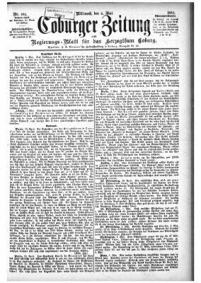 Coburger Zeitung Mittwoch 4. Mai 1881