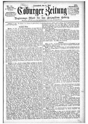 Coburger Zeitung Samstag 21. Mai 1881