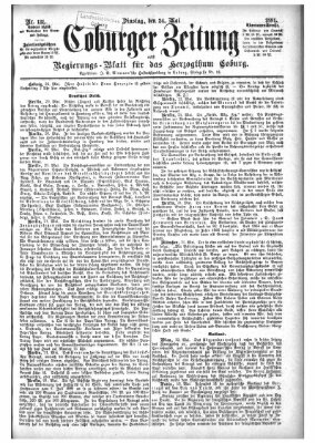 Coburger Zeitung Dienstag 24. Mai 1881