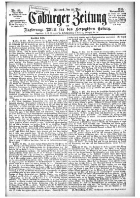 Coburger Zeitung Mittwoch 25. Mai 1881