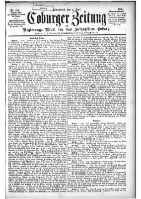 Coburger Zeitung Samstag 4. Juni 1881