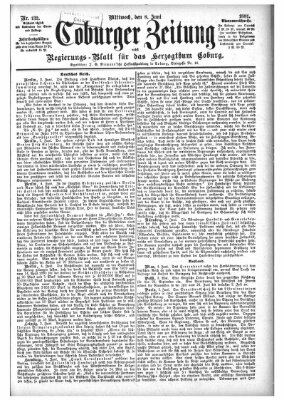 Coburger Zeitung Mittwoch 8. Juni 1881