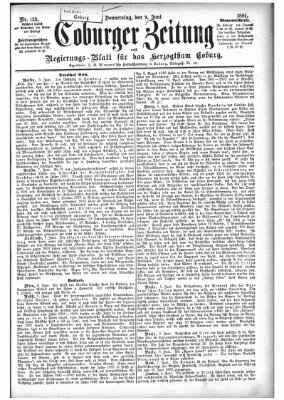 Coburger Zeitung Donnerstag 9. Juni 1881