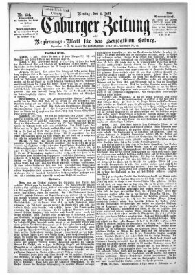 Coburger Zeitung Montag 4. Juli 1881