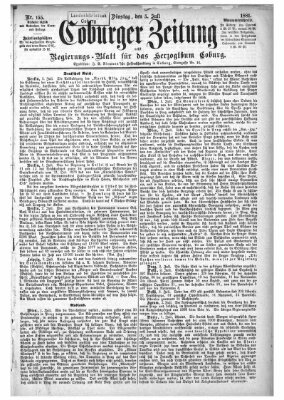 Coburger Zeitung Dienstag 5. Juli 1881