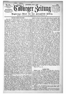 Coburger Zeitung Samstag 9. Juli 1881