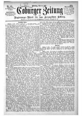 Coburger Zeitung Monday 11. July 1881