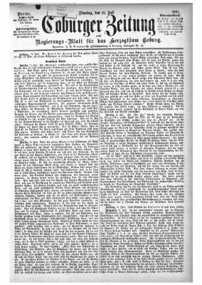 Coburger Zeitung Dienstag 12. Juli 1881