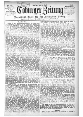 Coburger Zeitung Freitag 22. Juli 1881