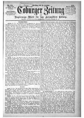 Coburger Zeitung Freitag 28. Oktober 1881