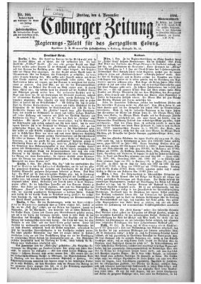 Coburger Zeitung Freitag 4. November 1881