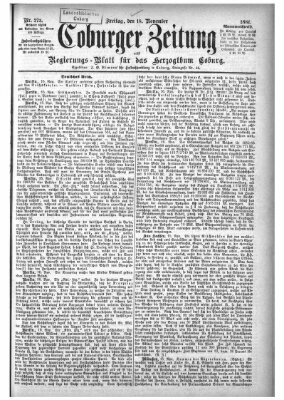 Coburger Zeitung Freitag 18. November 1881