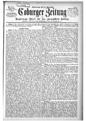 Coburger Zeitung Donnerstag 24. November 1881