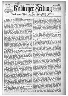 Coburger Zeitung Montag 28. November 1881