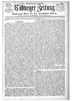 Coburger Zeitung Donnerstag 8. Dezember 1881