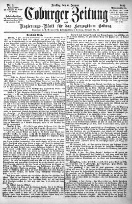 Coburger Zeitung Freitag 6. Januar 1882